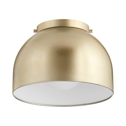 Quorum Dome Ceiling Light in Aged Bra