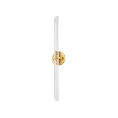Aged Brass LED Bathroom Bathroom Vanity Light and Bathroom Vanity Light from the Knighton Collection