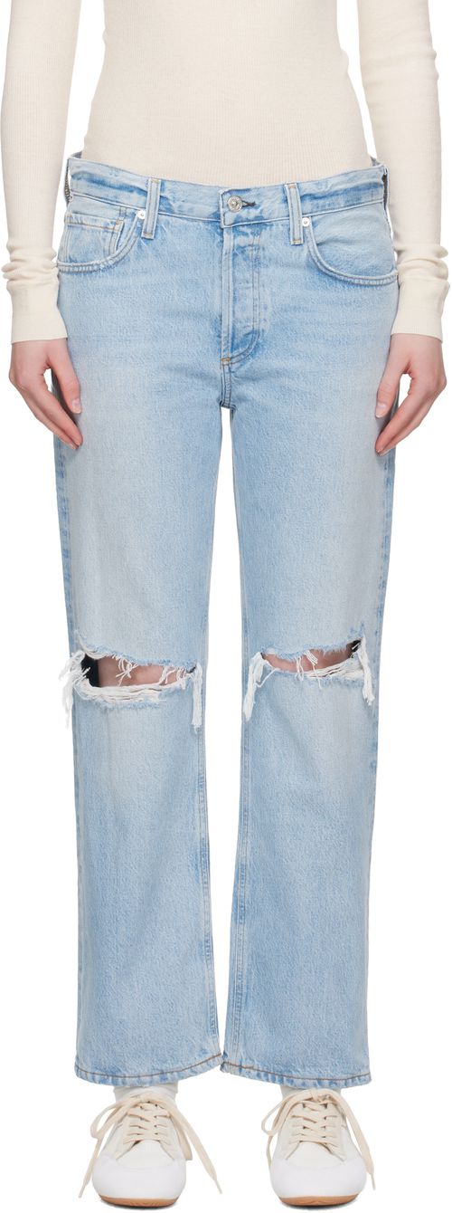 Citizens of Humanity Blue Neve Low Slung Relaxed Jeans