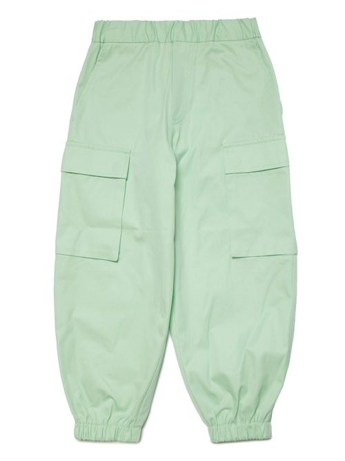 Logo-embroidered cargo trousers - Green