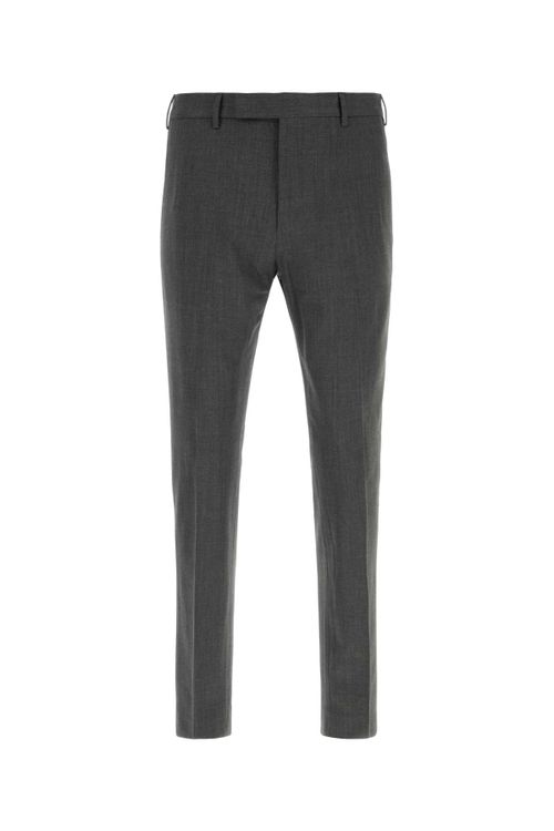 Stretch Virgin Wool Trousers — Gray