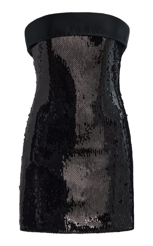 Strapless Sequined Mini Dress - Moda Operandi