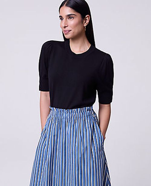Ann Taylor Button Sweater Tee