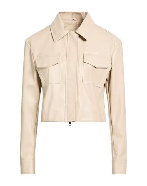 Woman Jacket Ivory Size 10 Polyester, Polyurethane