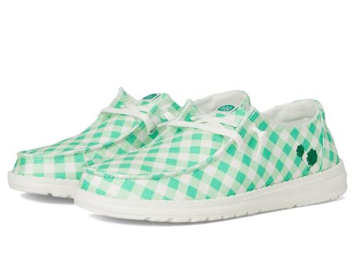 Hey Dude Womens Wendy Shamrock Gingham Green/White