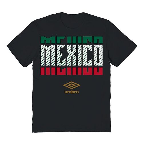 Men's Umbro Mexico Country Stack Graphic Tee, : , Black
