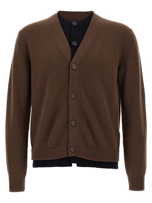 Contrast Layered Cardigan