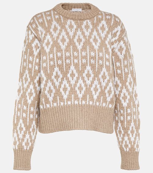 Jacquard cashmere sweater