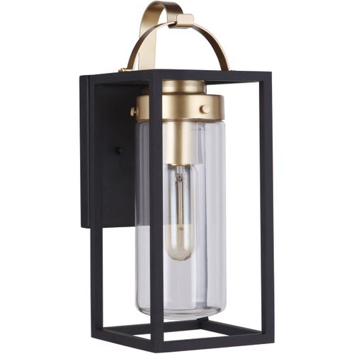 Midnight Satin Brass One Light Outdoor Wall Mount from the Neo Collection
