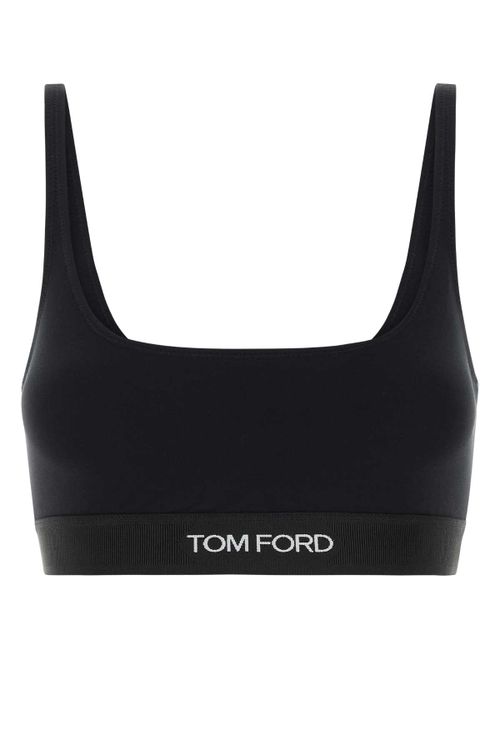 Logo-Embroidered Modal Tank Top — Black
