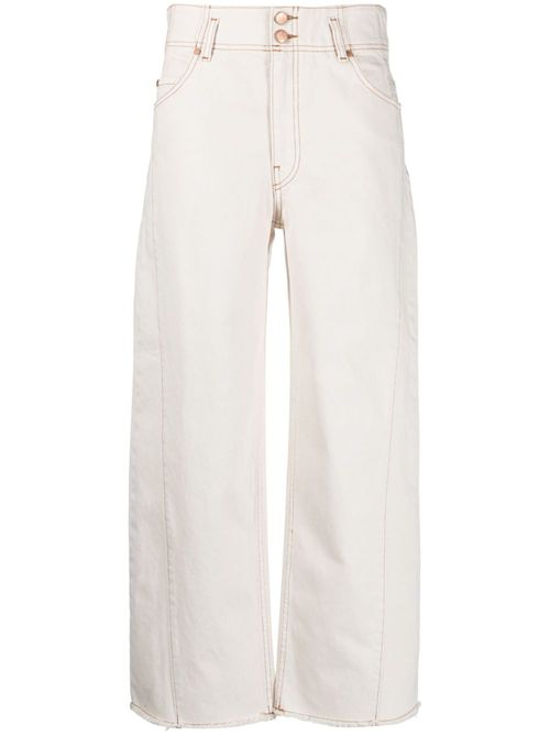 The Thea barrel-leg jeans - Neutrals