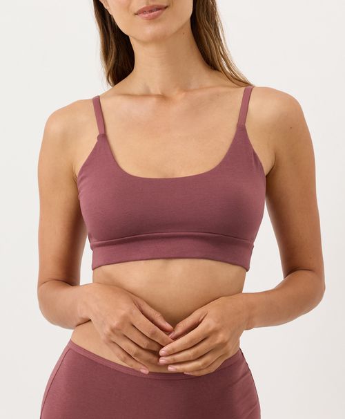 Women's Plum Wine Everyday Modern Scoop Bralette