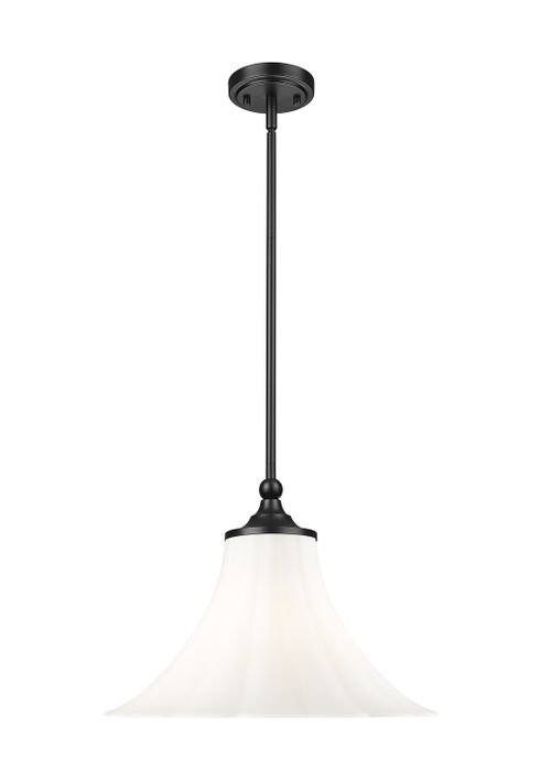 Matte Black Pendant from the Fleur Collection