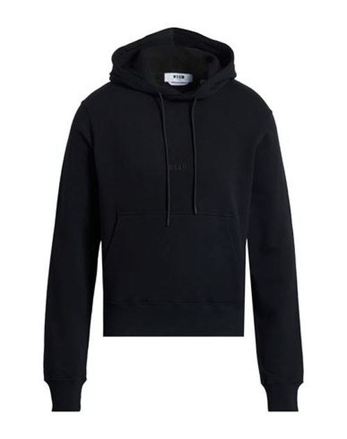 Man Sweatshirt Black Size M Cotton, Elastane
