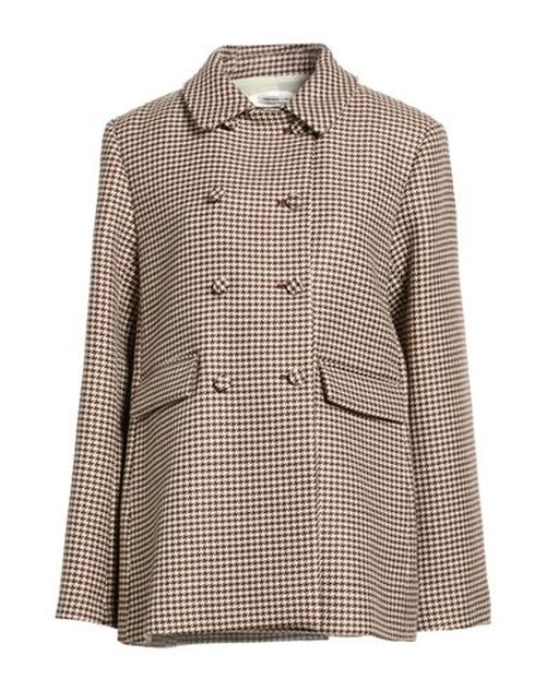 Woman Coat Brown Size 10 Virgin Wool