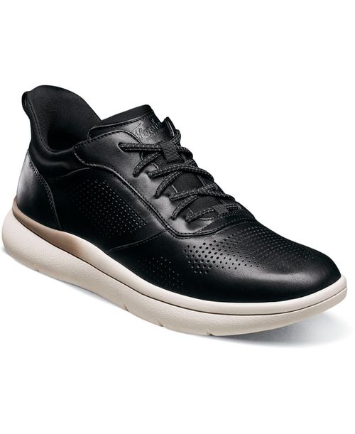 Men's Fleet Perf Toe Elastic Lace Sneaker - Black/White