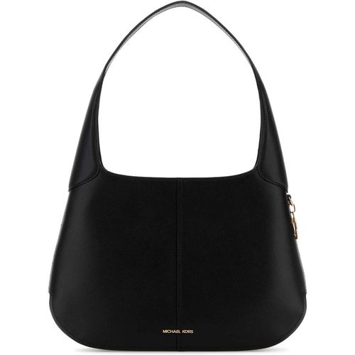 Michael By Michael Kors Black Leather Alice Shoulder Bag