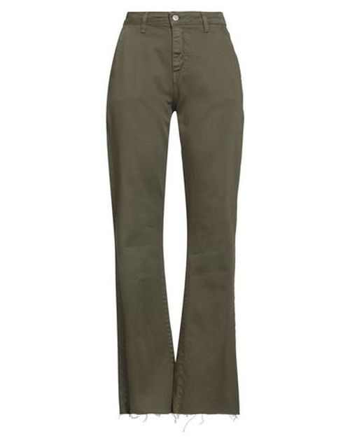 Woman Pants Military green Size L Cotton