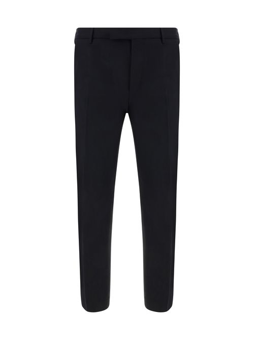 Virgin Wool Trousers — Black