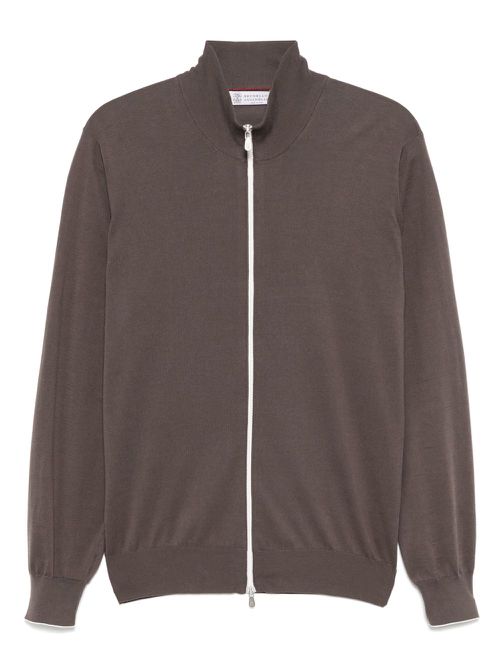 Zip-up sweatshirt - Brown