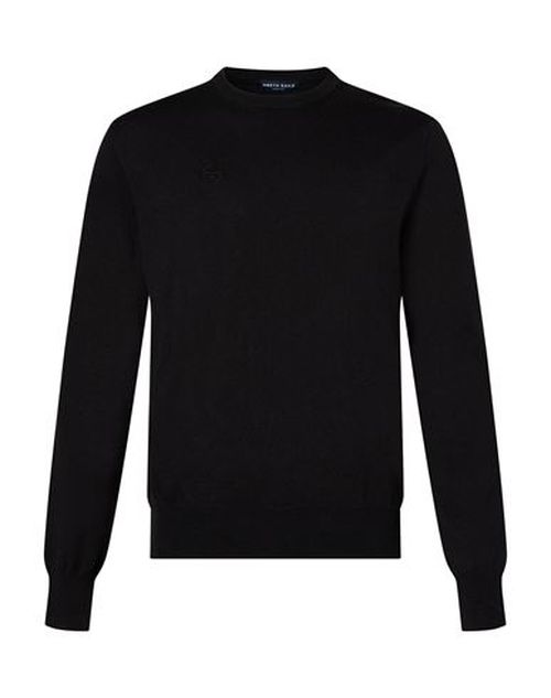 Man Sweater Black Size 3XL Cotton, Wool