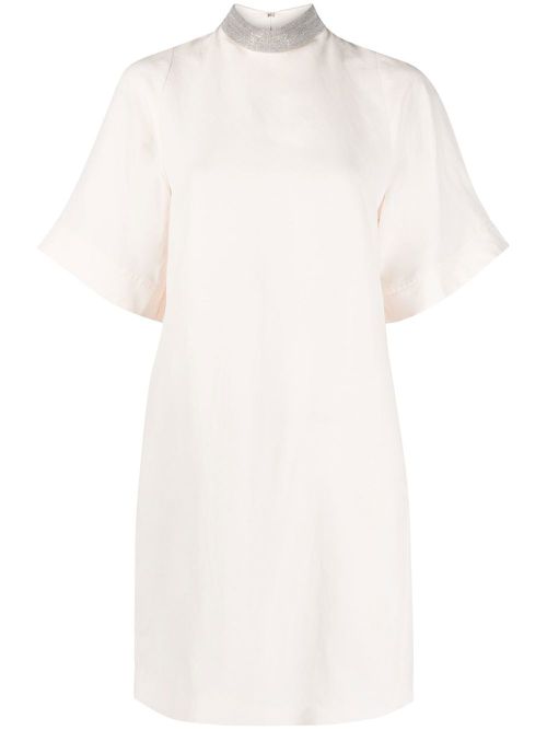 Bead-embellished shift dress - Pink