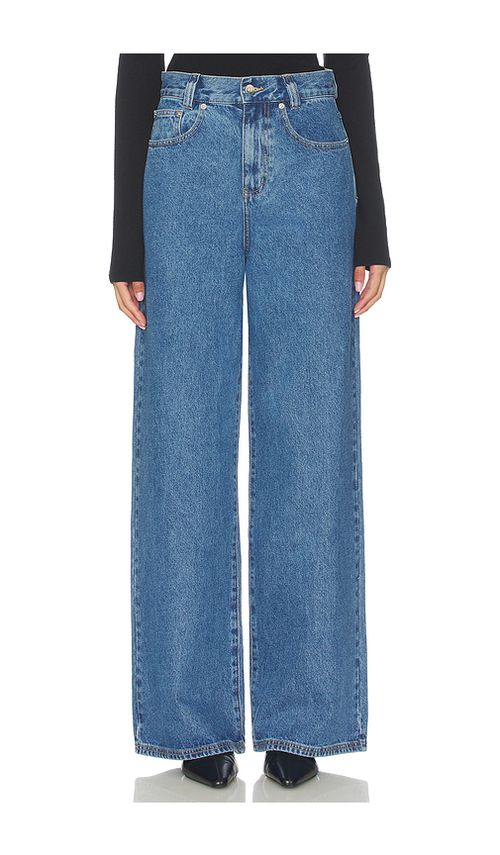 Nakedvice The Turner Wide Leg Pant in Blue. L. Also in XS
