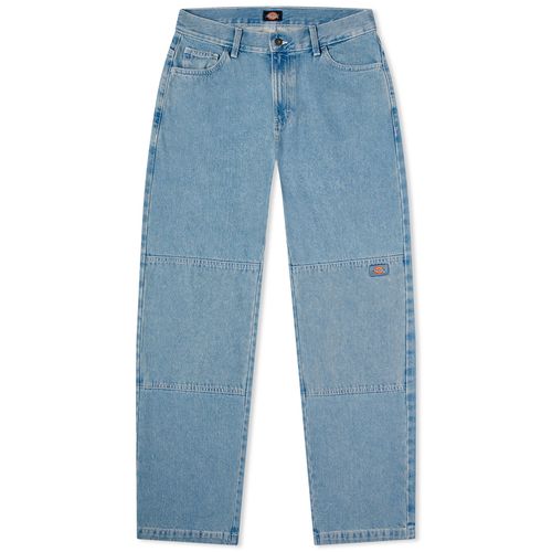 Men's Double Knee Denim Pant in Light Wash