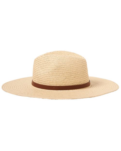 Marina Leather-Trimmed Straw Hat