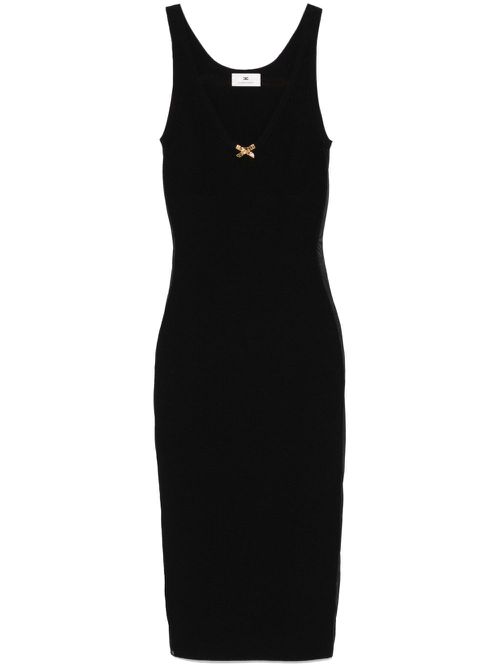 Bow-detailed midi dress - Black