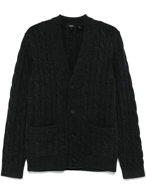 Cable-knit cardigan - Grey