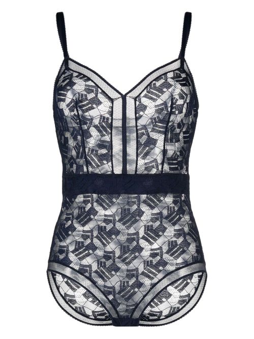 Flocon lace bodysuit - Blue