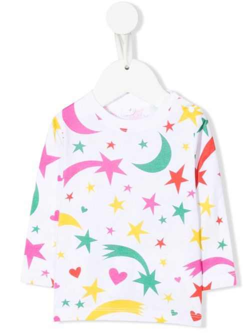 Shooting-star long-sleeve T-shirt - White