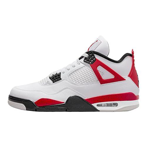 Nike Air Jordan 4 Retro Men White/Fire Red-Black Cement DH6927-161