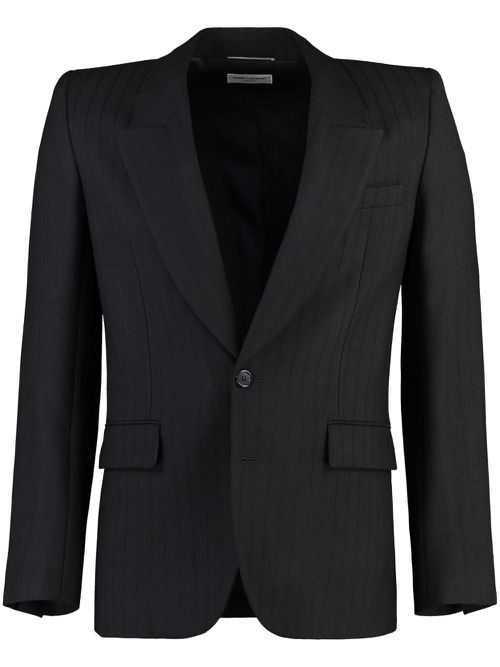 Saint Laurent | ストライプ テーラードジャケット - ブラック Saint Laurent | ストライプ テーラードジャケット - ブラック