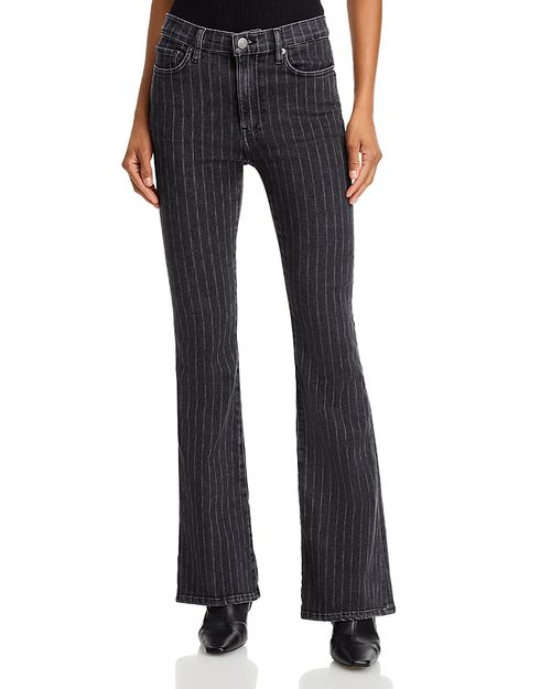 Le High Flare High Rise Flared Jeans in Charcoal