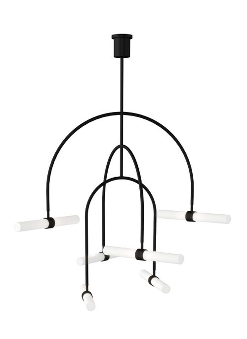 Nightshade Black LED Chandelier from the Calumn Collection