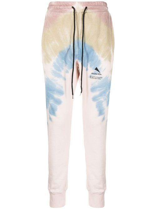 Tie-dye print track pants - Brown