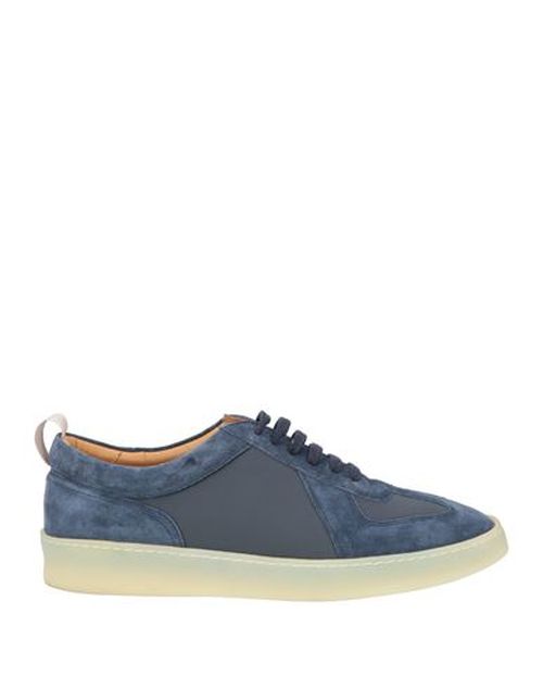 Aurélien Man Sneakers Navy Size 9 Leather, Textile fibers