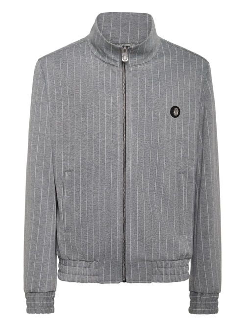 Pinstripe zip-up jacket - Grey