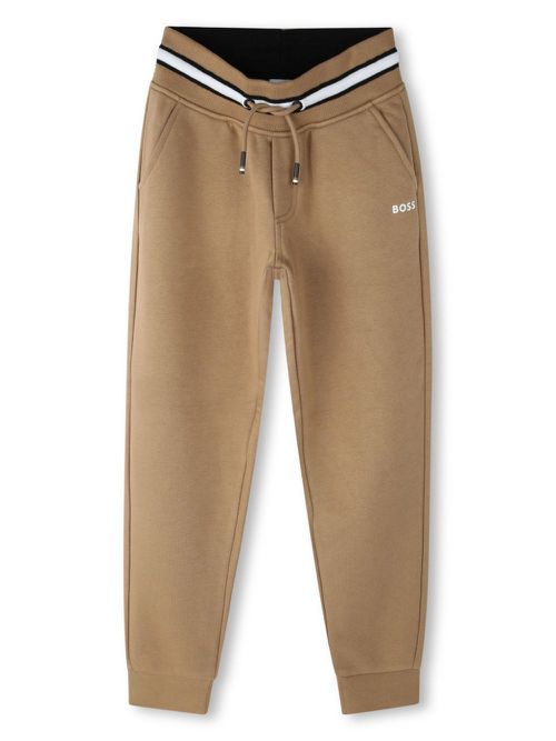 Logo-print track pants - Neutrals