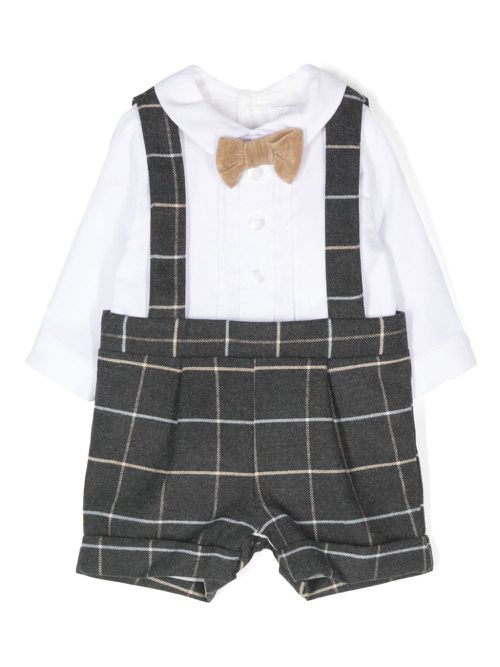 Windowpane romper - White