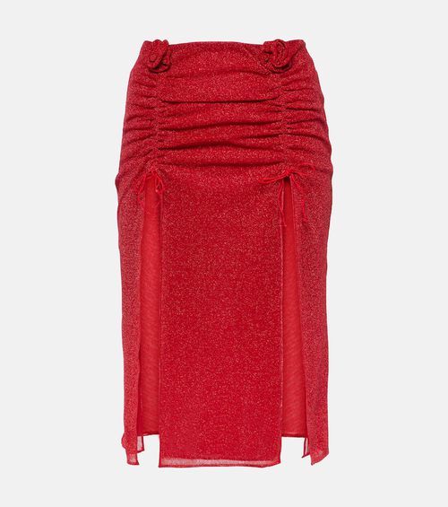 Oséree Lumière Rose midi skirt