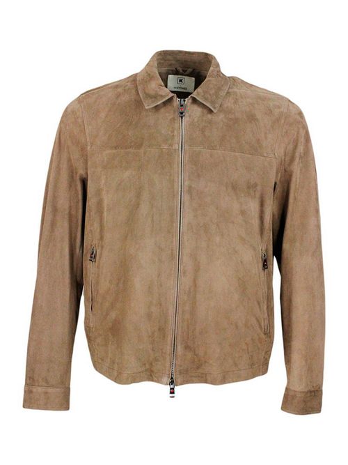 Zipped polo collar jacket