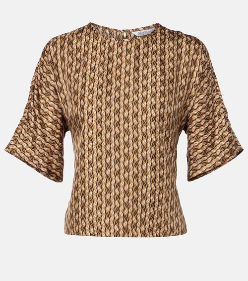 Nordica printed silk blouse