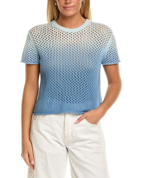 Poppy Short Sleeve Cashmere-Blend Sweater