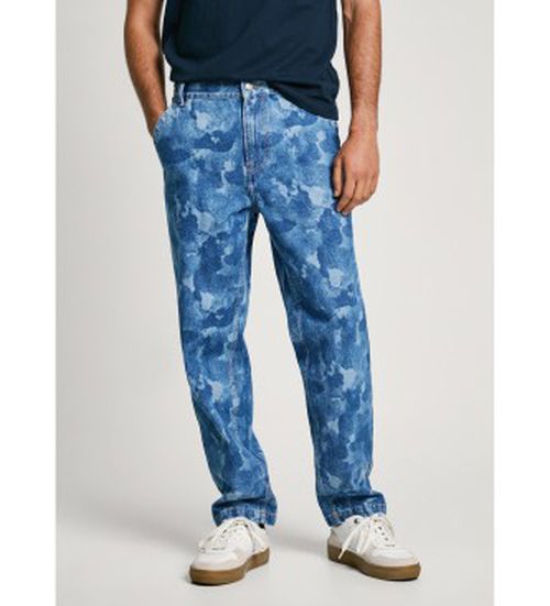 Pepe Jeans for man. PM207971 Jeans Taper Camouflage blue (29/32), Casual, Cotton, Denim, Sustainable