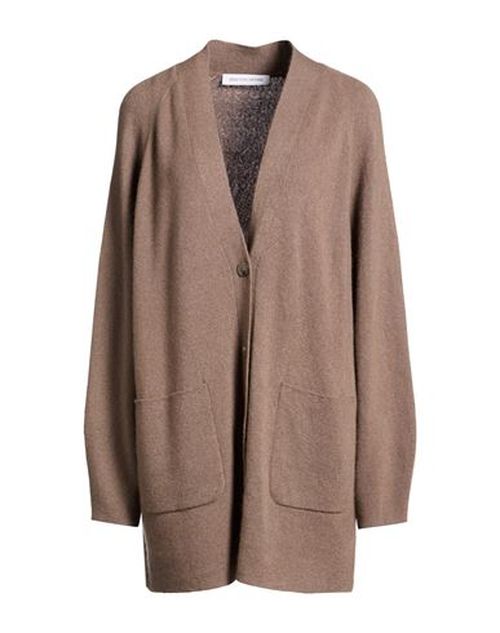 Woman Cardigan Light brown Size M/L Cashmere, Silk