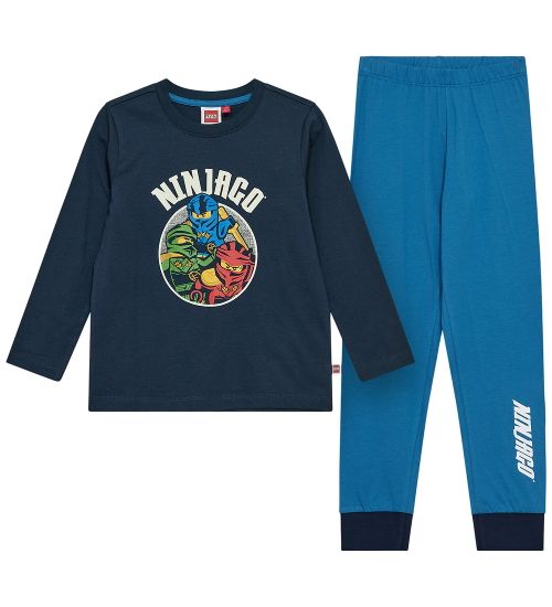 LEGO® Ninjago Pyjama Set - LWAiko 600 - Navy/Blue w. Glow-In-The - LEGO® Wear - 9 Y 134 - Pyjama Set