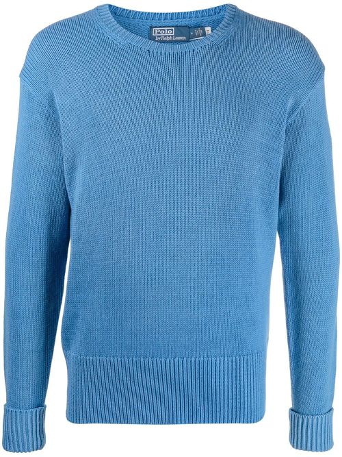 Crew neck pullover sweater - Blue